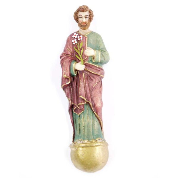 Josef auf goldener Kugel für Klosterarbeiten Wachsfigur