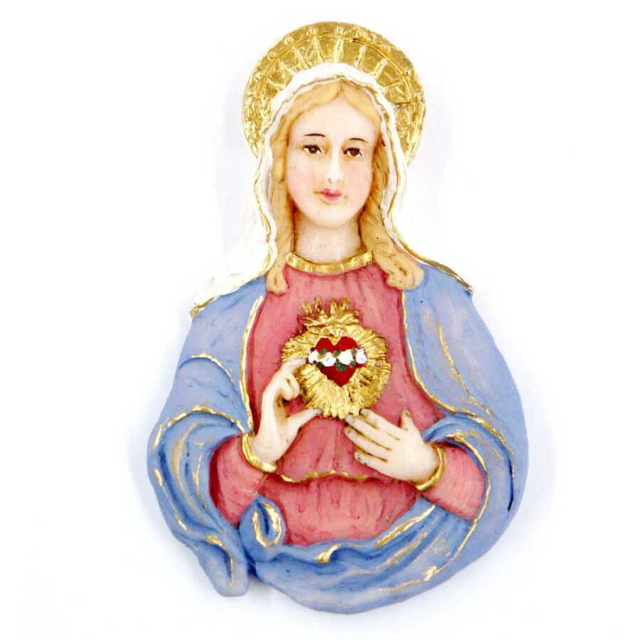 Brustmadonna Herz Maria in Wachs für Klosterarbeiten