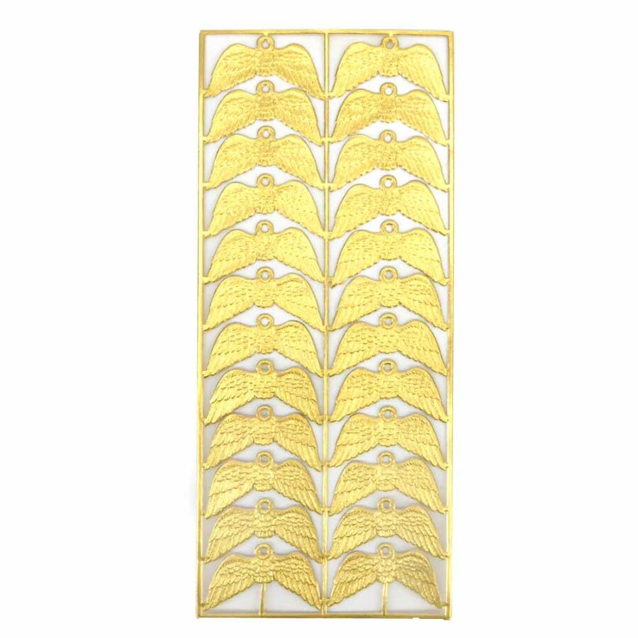 Engelflügel in gold mit geprägter Oberfläche für Klosterarbeiten