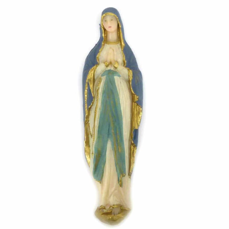 Madonna Lourdes aus handbemaltem Wachs für Klosterarbeiten