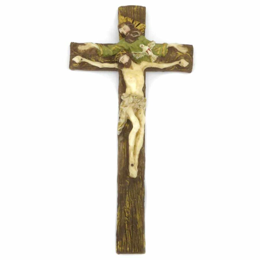 Kreuz aus Wachs mit der Hl. Dreifaltigkeit für Klosterarbeiten