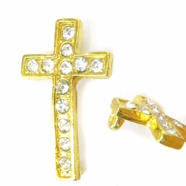 Strasskreuz in gold für Klosterarbeiten