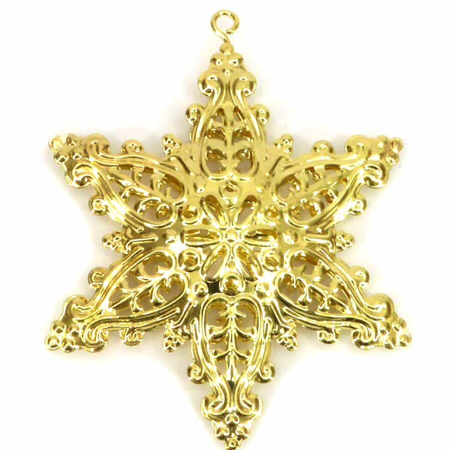Stern aus Metall in gold und filigraner Form für Klosterarbeiten