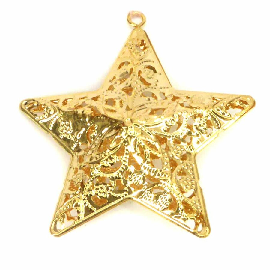 Stern aus Metall in der Farbe gold für Klosterarbeiten