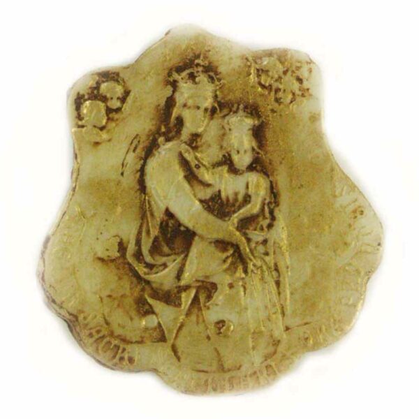 Medaillion Madonna mit Kind in patiniert für Klosterarbeiten