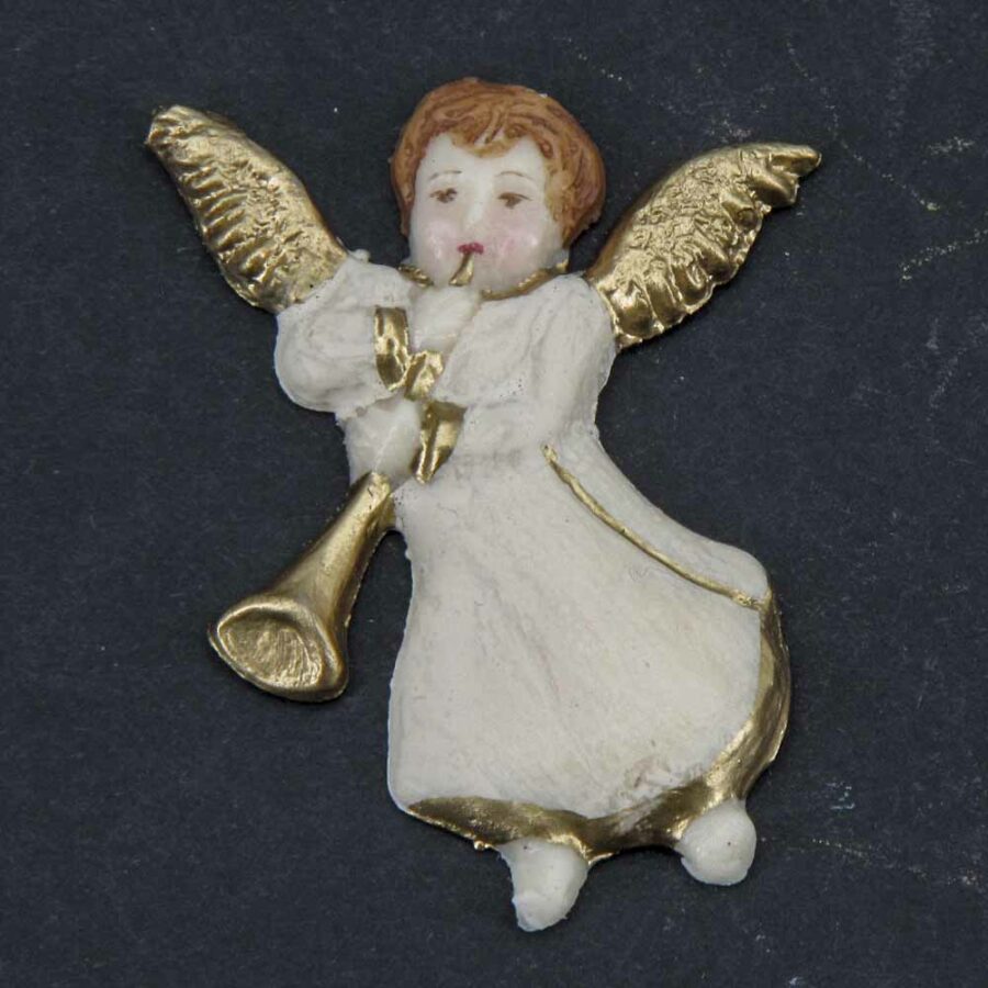 Engel fliegend mit Musikinstrumenten aus Wachs für Weihnachten