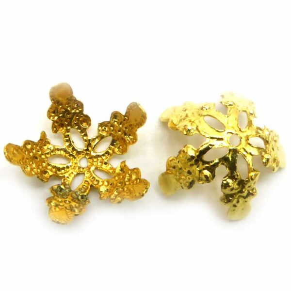 Perlkappen in gold-gebeizt filigran für Klosterarbeiten