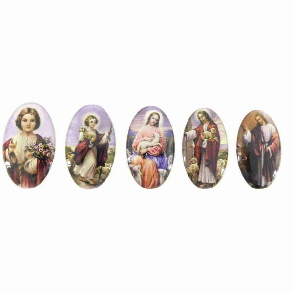 Heiligenbilder in oval aus Kunststoff für Klostearbeiten