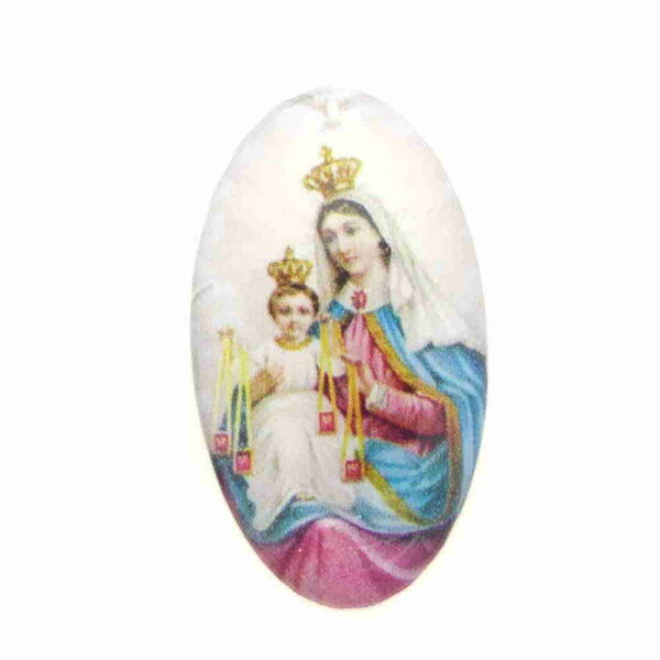 Heiligenbilder aus Kunststoff in oval für Klosterarbeiten