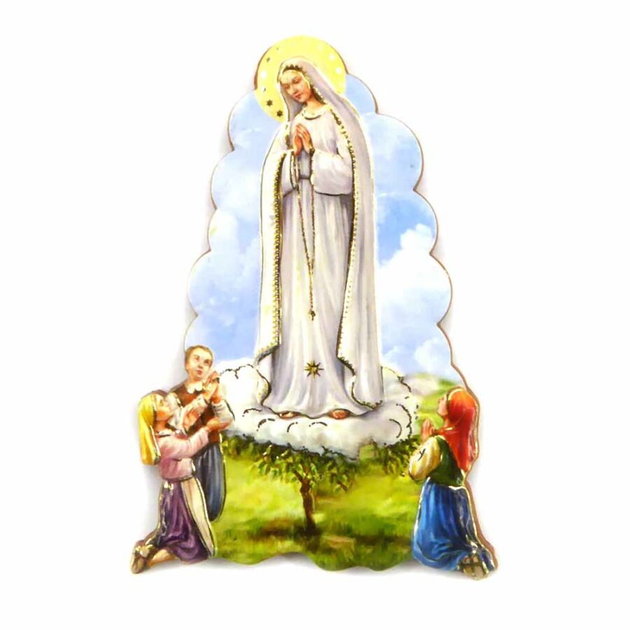 Bildtafel aus Holz mit dem Motiv Madonna von Lourdes für Klosterarbeiten