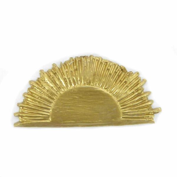 Heiligenschein in halbrunder Form aus Wachs in gold für Klosterarbeiten