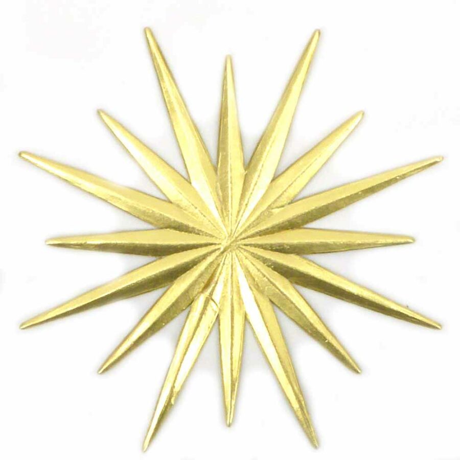 Stern aus Karton in gold für Klosterarbeiten
